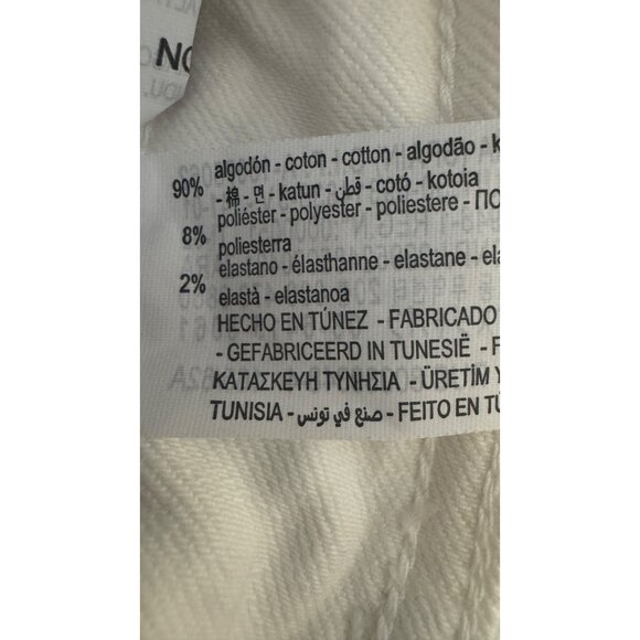 ZARA Size 2 White Wide-Leg Frayed Hem High Waisted Denim Jeans - Picture 13 of 14